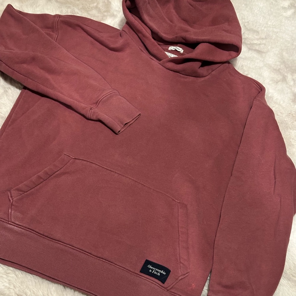 Abercrombie & Fitch Maroon Hoodie Sweater
